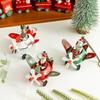 Мультяшная фигурка Санты и оленя Изысканный снеговик/лось Железный рождественский кулон Подвесное декоративное рождественское подвесное украшение Самолет