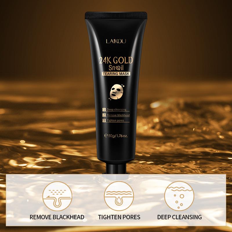 LAIKOU Маска-пленка с золотым листом 50 г, очищающая поры, средства по уходу за кожей