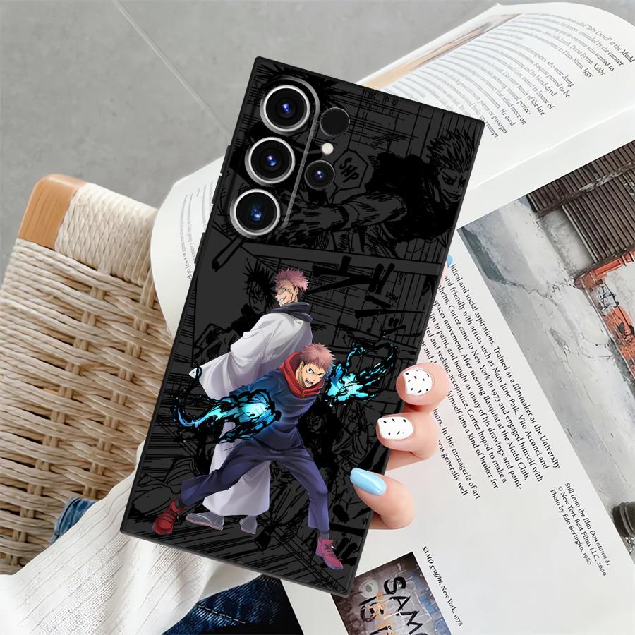 Аниме J-ujutsu Cool Kaisen Чехол для Samsung Galaxy S25 Ultra S24+ S25+ S9 S20 S21 S22 S24 Plus S23 FE Мягкая задняя крышка телефона