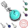 925 Sterling Silver Pendant Women Gemstone Handmade Jewelry Anniversary Gift Blue Green Purple Copper Turquoise Pearl Lapis Mother Of Pearl Solitaire
