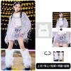 Girls Hip Hop Dance Costume Fringe Sequins Performance Outfit Kids Jazz Street Wear
