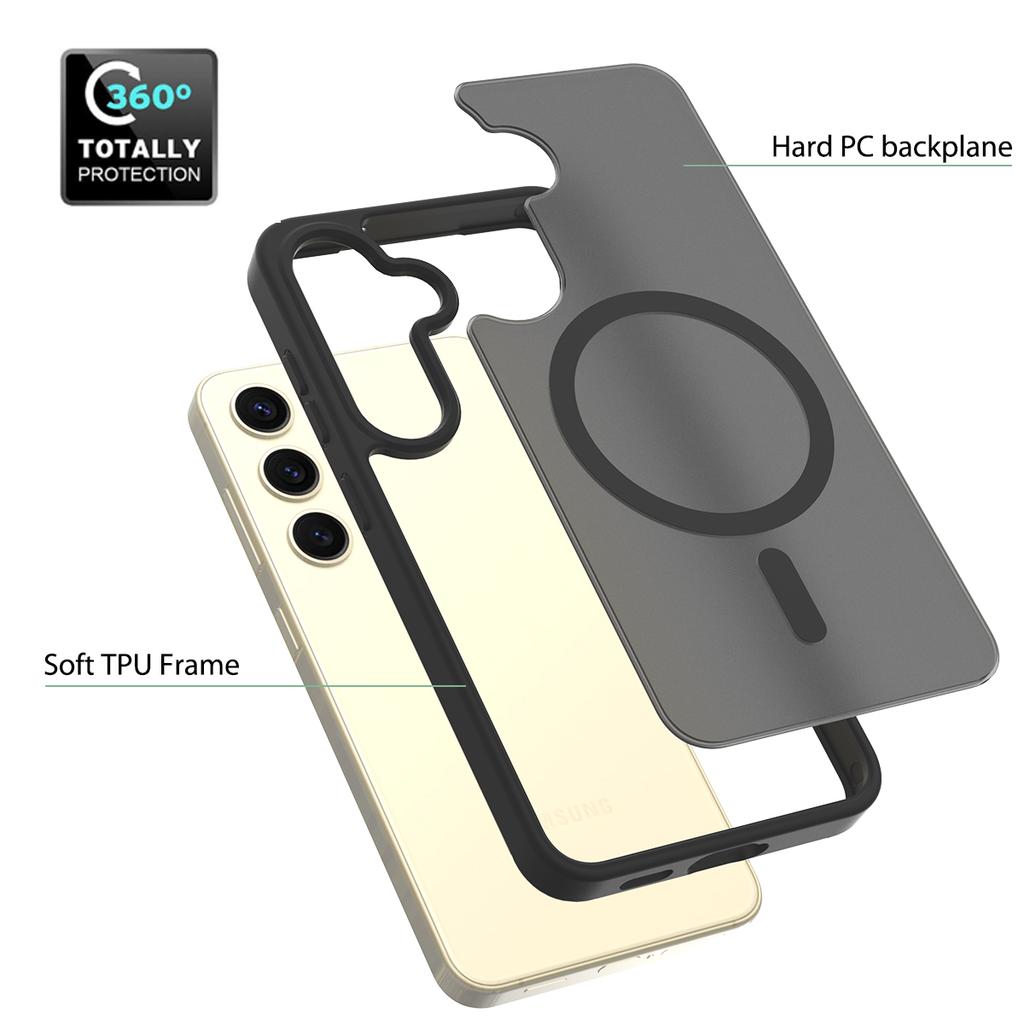 Матовый магнитный чехол для телефона Magsafe Mag Safe Samsung Galaxy S26 Plus S25 Fe S24 S23 Ultra S22 A15 A16 A26 A35 A36 A56 A37 A55 A57 Задняя крышка телефона