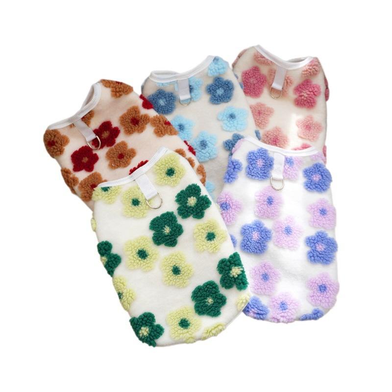 Pet Clothes Autumn and Winter Plush Double Layer Cat Dog Universal Cold Protection Dog Vest Cat Supplies Teddy