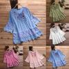 Women's Fashion Solid Color Middle Sleeve Tie Lace Splicing Casual Tops