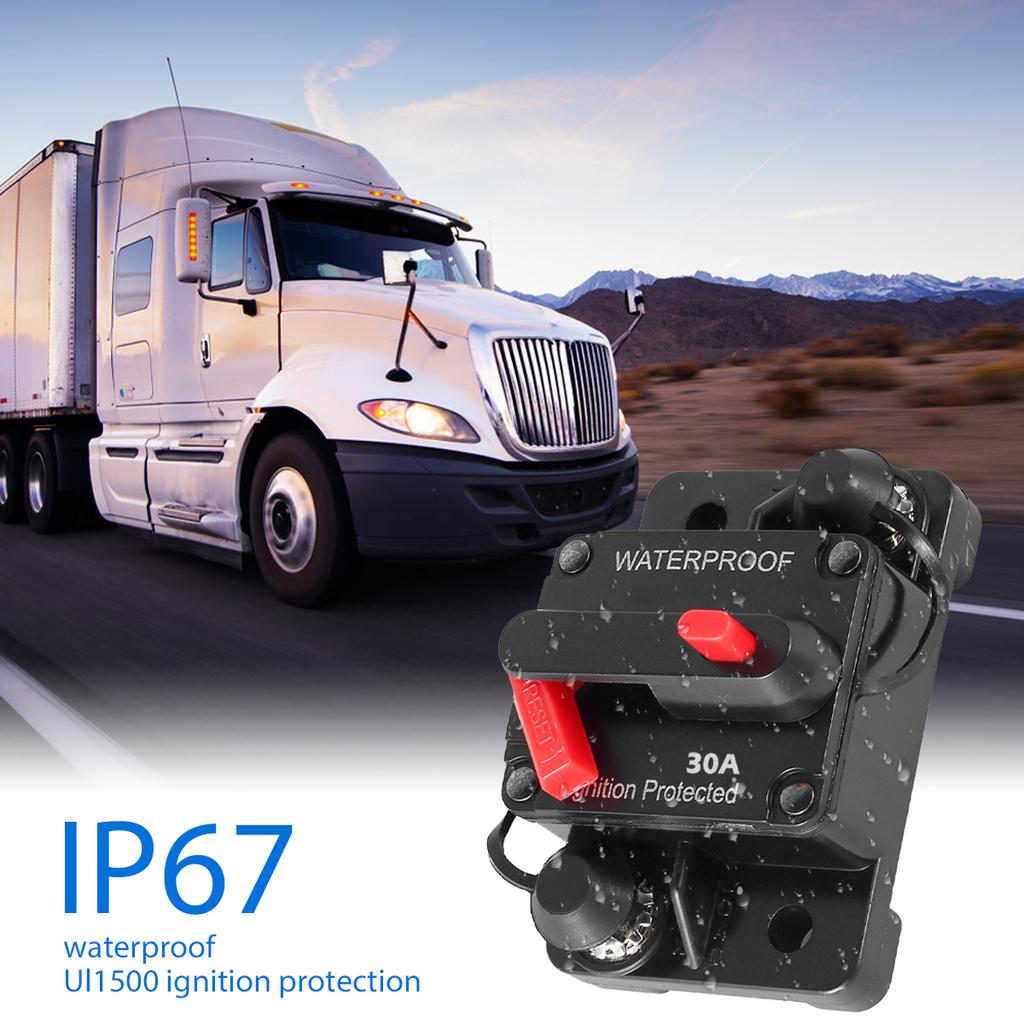 Автоматический выключатель для автодома, яхты, IP67, водонепроницаемый, 12 В-48 В, встроенный предохранитель, инвертор, 30 А-300 А, безопасный держатель предохранителя, устройство защиты цепи