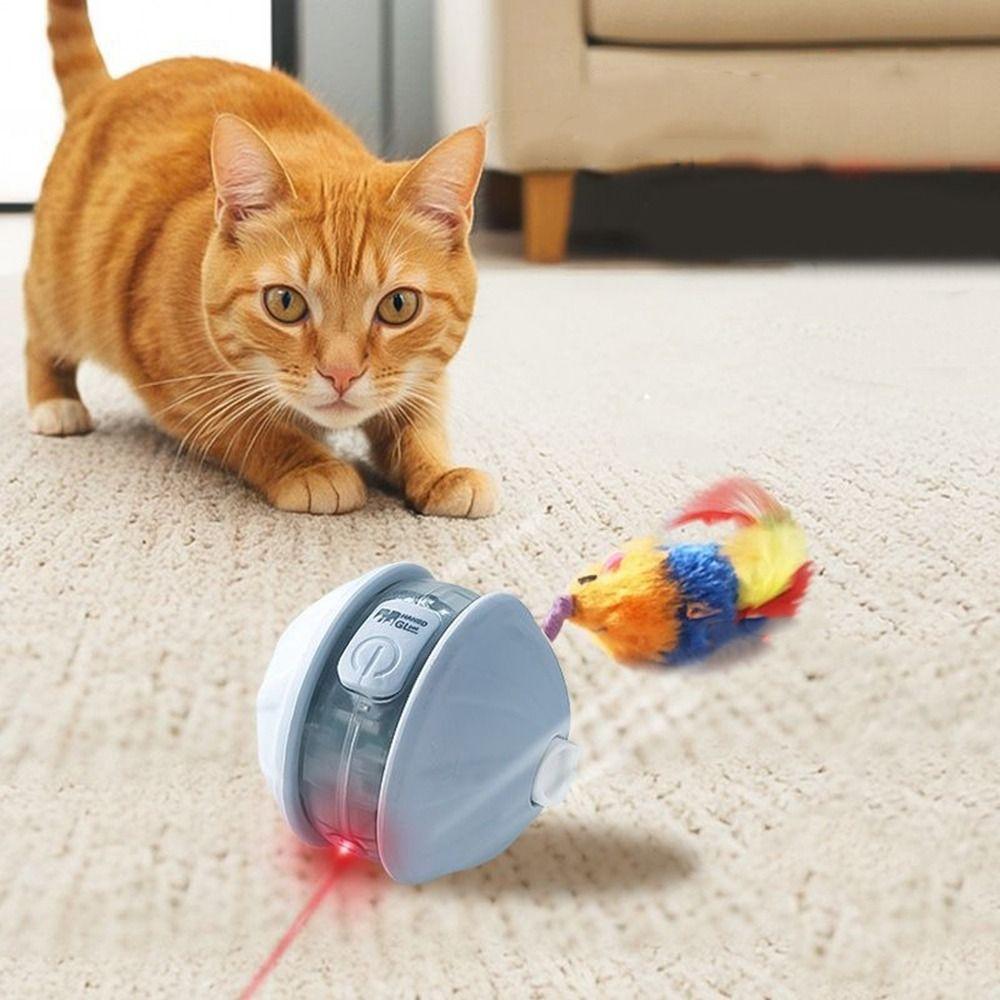 USB Rechargeable Infrared Automatic Rolling Ball Detachable Cord Automatic Teasing Cat Toys  Indoor