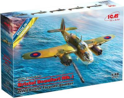 ICM 1/48 Масштаб Вторая мировая война Королевские ВВС Bristol Beaufort Mk.I Истребитель Пластиковая модель-конструктор 48310