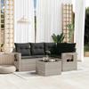 VidaXL Garden Lounge Set with Cushions 5 Pcs, Patio Sofas, Patio Furniture Set, Outdoor Furniture, Grey 3220121