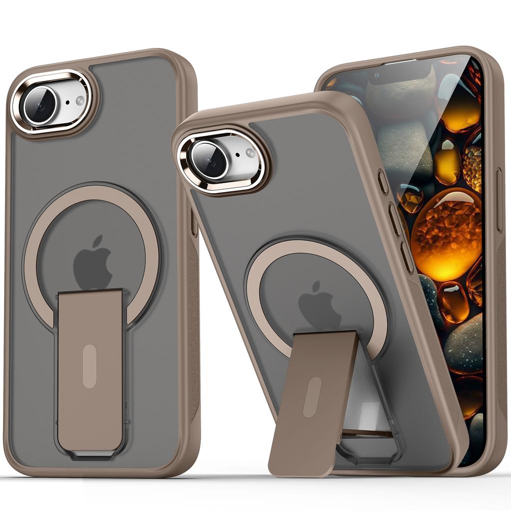 For iPhone 16e Case Compatible with MagSafe PC + TPU Phone Cover with Kickstand