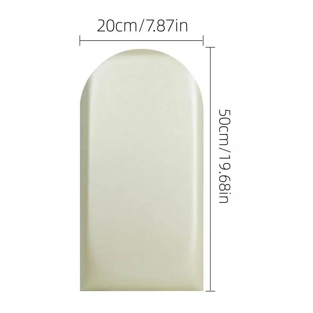1pc 20x50cm Protective Wall Enclosure Anti-collision Soft Bag Wall Sticker Headboard Semi-circular Leather Soft Bag Headboards