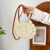 Summer Trendy Weaving Exquisite Handbag Fashionable and Simple Knitted Saddle Bag Essential for Beach Vacation Hawaii