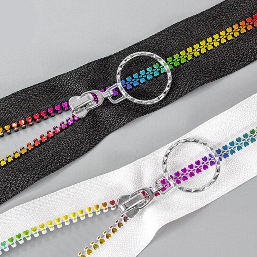 Молнии в форме сердца с зубцами для курток, пальто, швейные принадлежности, смоляные молнии, новые открытые молнии