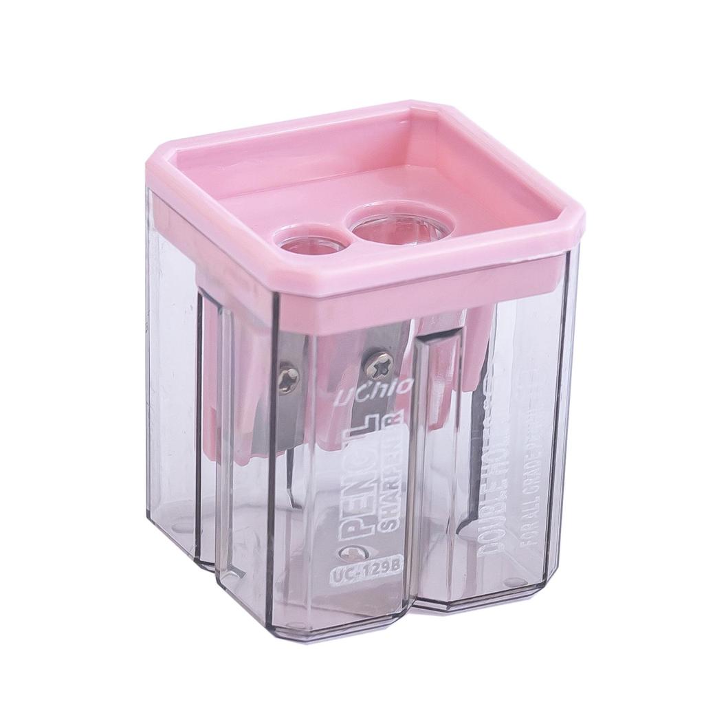 Morandi Geometric Cartoon Pencil Sharpener - Creative Solid Color Plastic Design for Office and Gift Use