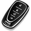 Tukellen for Chevrolet Key Fob Cover Special Soft TPU Key Case Key Shell Compatible with 2016-2024 Chevy Blazer Bolt EV Camaro Cruze Equinox Malibu