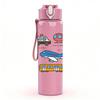 1PC Multi Truck Vehicle Seamless Pattern 750ml Color Plastic Sports Water Bottle Leakproof Flip Straw Lid Suitable for Sports Office Home Use