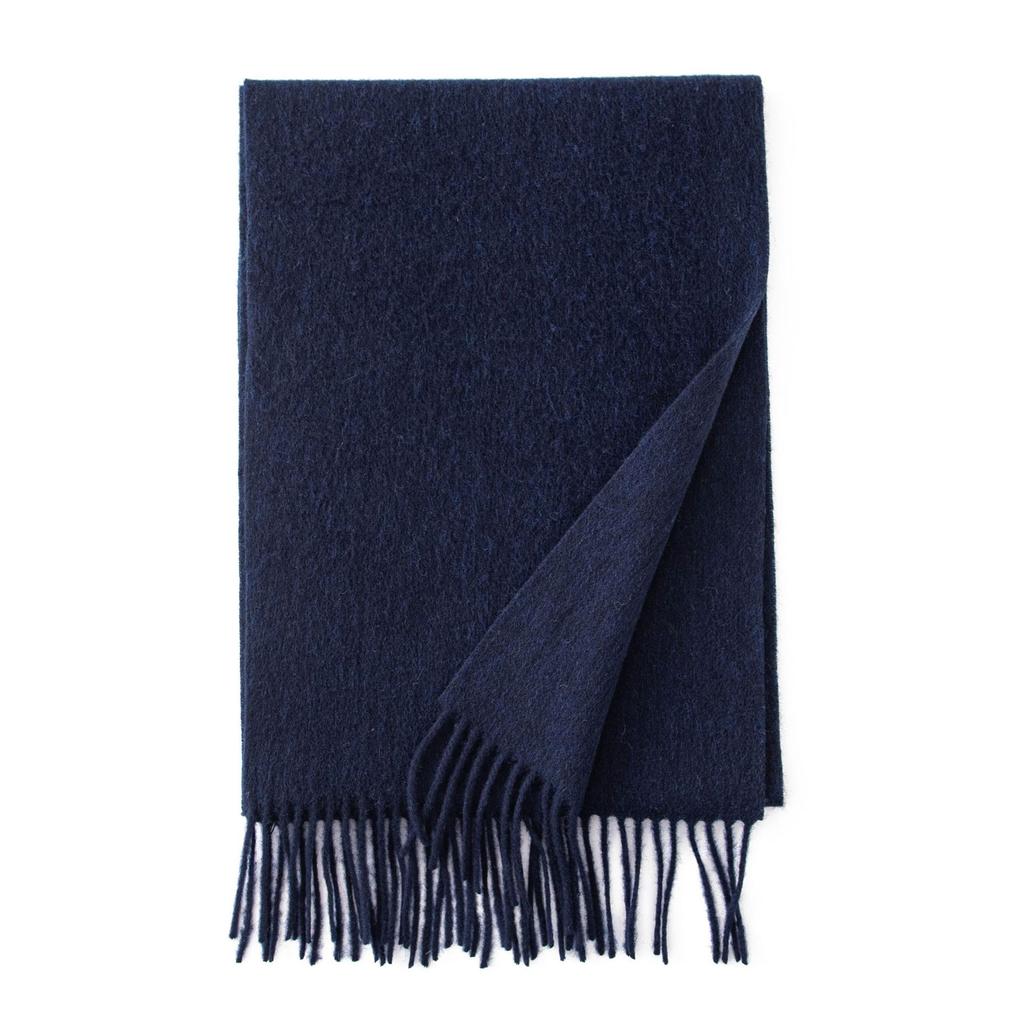 Thickened Autumn and Winter Plaid 100 Wool Scarf Atmosphere Women's All-match Fashion Warm Wool Scarf Comfortable Shawl