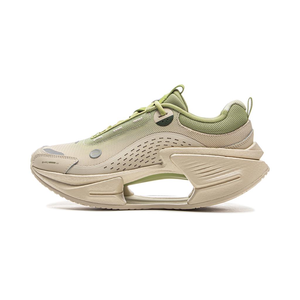 Li Ning Absolute Shadow CRC Второе поколение Светоотражающие Легкие Модные Нескользящие Амортизирующие Низкие Повседневные Кроссовки Мужские светло-зеленые AZGV049-2