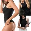 Women Tank Top Bodysuits Shapewear Racerback Sleeveless Body Shaper for Women Slimming Thong Bodysuit Leotard Black