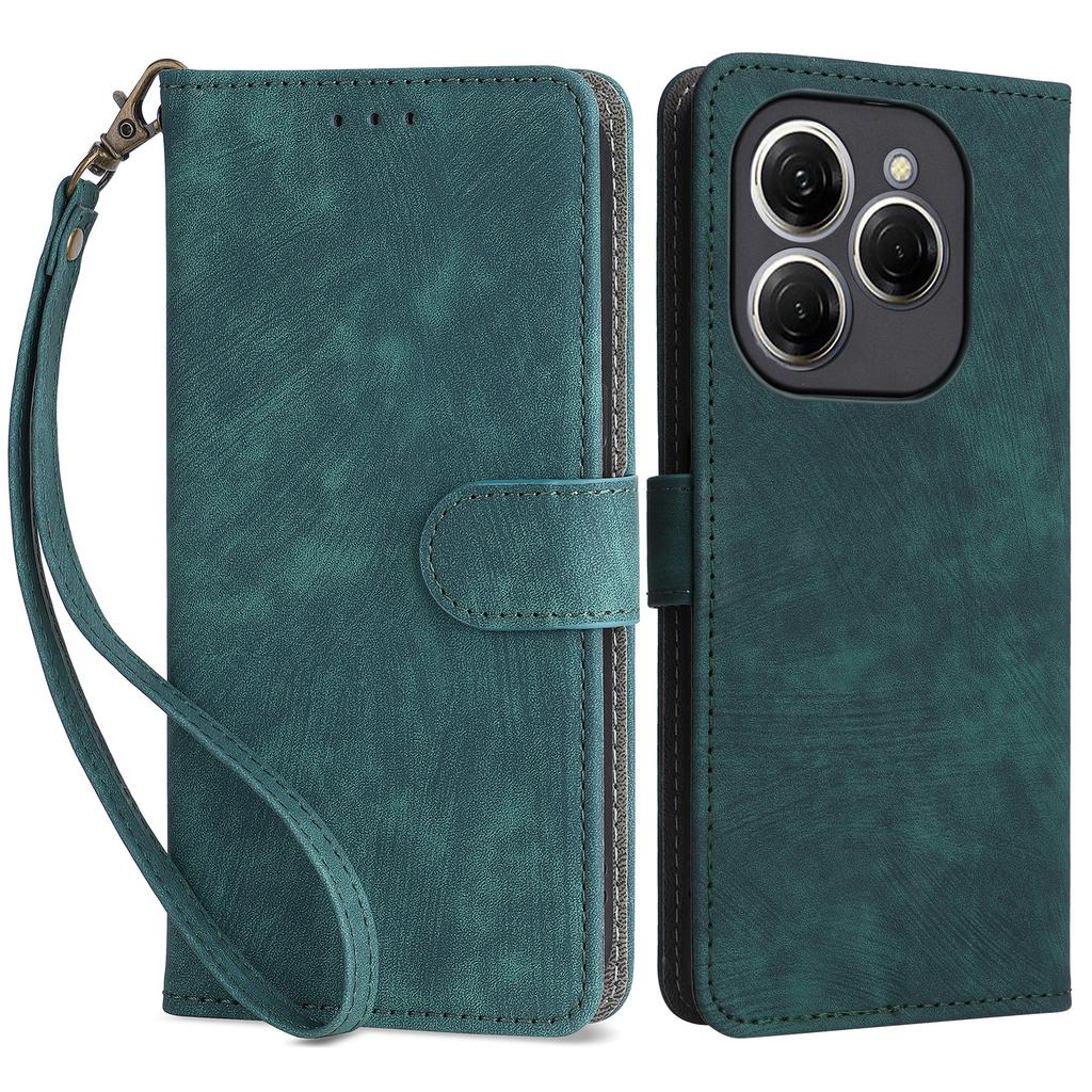 Для TECNO Spark 20 Pro KJ6 Чехол Блокировка RFID PU Кожа+ТПУ Чехол для мобильного телефона с ремешком