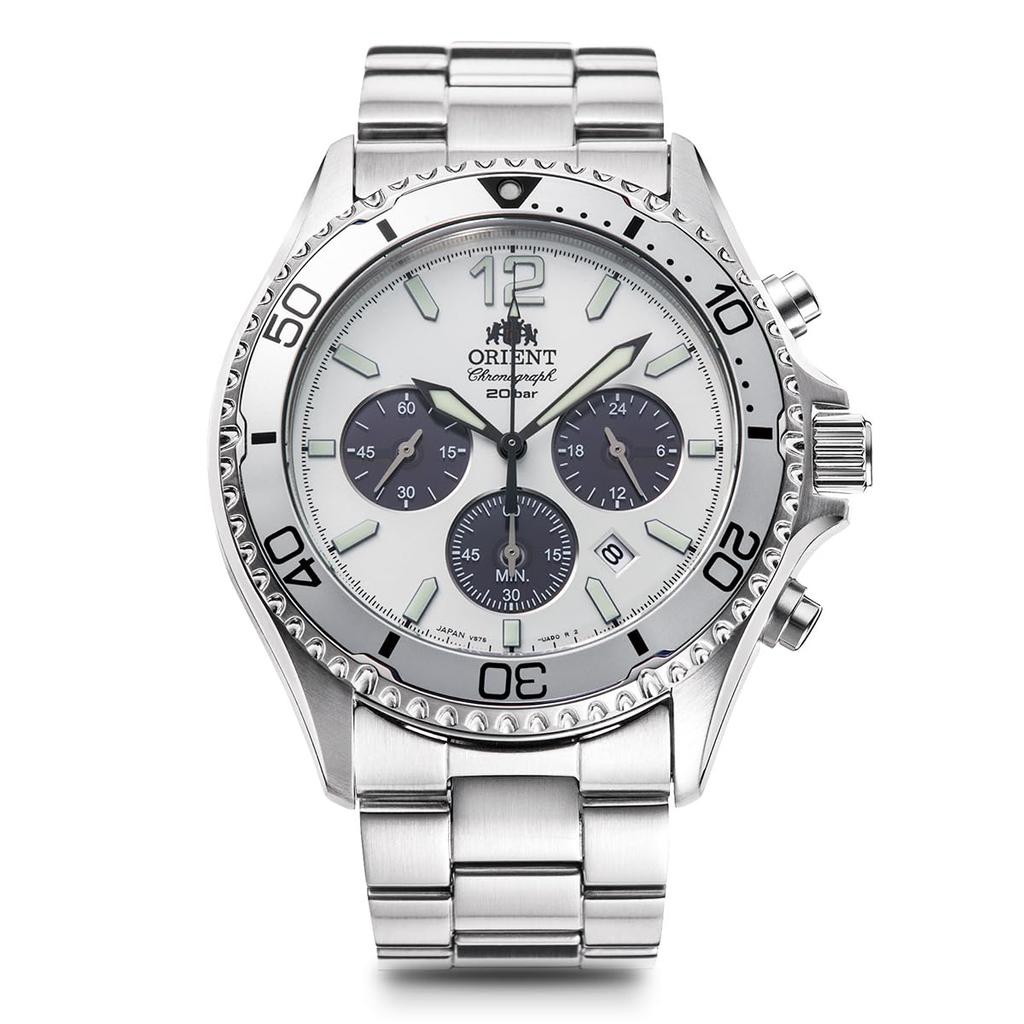 Orient Mako SOLAR PANDA WWF Japan Collaboration with Domestic Manufacturer Warranty Limited To 300 Pieces White Silver [ORIENT] RN-TX0205S Men's