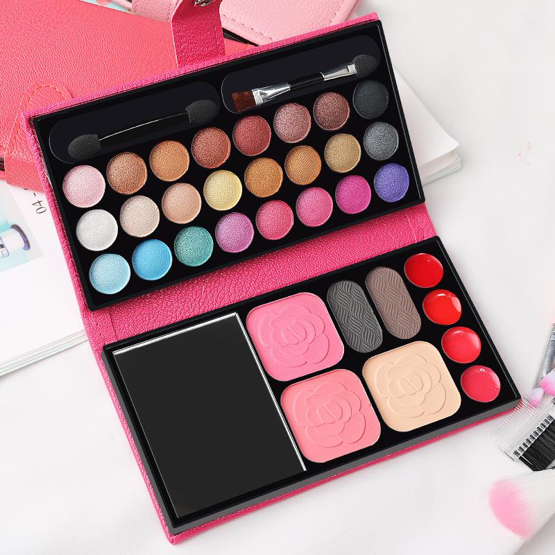Makeup Box  Pearlescent Blush  Red Lips  Mud Eyebrows  Powder Compact  Eyeshadow Palette  Stage Performance on Children's Day