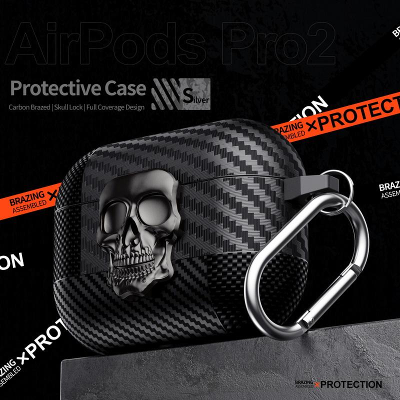 Чехол для наушников с текстурой карбона для AirPods 4-го поколения Pro 3 2, Чехол для Bluetooth-гарнитуры AirPods Pro 3 2, Беспроводной зарядный кейс для наушников с брелоком