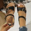 Fashion Buckle Design Wedge Platform Sandals Woman Ankle Strap Thick Bottom Sandles for Women Summer 2025 Non Slip Rome Sandalias Mujer