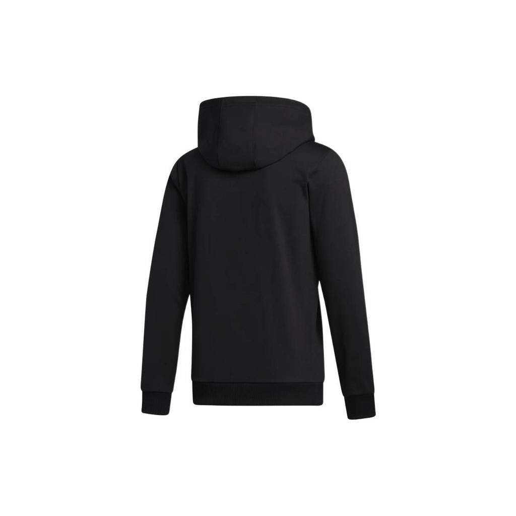 Adidas Logo Print Drawstring Hoodie Men Hoodies Black GH6663