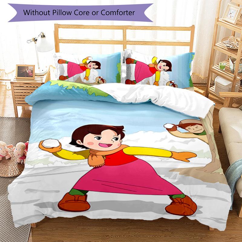3pcs Heidi pattern bedding set duvet cover set includes duvet cover &pillowcases, perfect all season bedroom decoration & gift