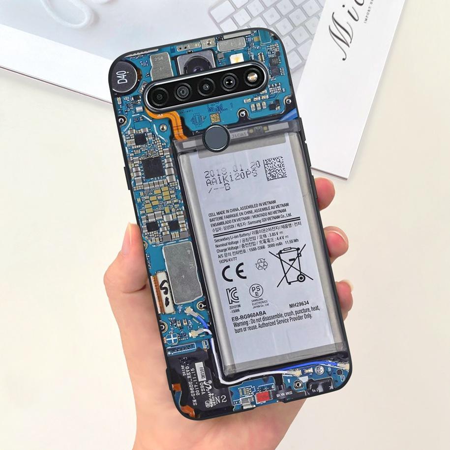 Чехол для LG K61 LMQ630EAW LM-Q630 Модный Цветочный Мягкий Чехол-Бампер Для LG K61 2020 K 61 Силиконовая Задняя Крышка Для LGK61 Funda