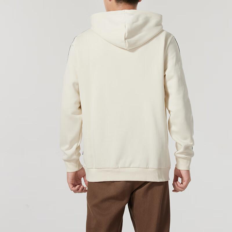 Men's PUMA Sweatshirts Men's Beige Hooded Moderate Straight Fit