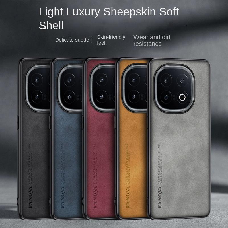 Простой кожаный удобный замшевый чехол для VIVO IQOO 13 12 Pro 11 Pro IQOO Z9X Z9 Turbo Z8 Z8X IQOO Neo 9 8 Защитная крышка для камеры