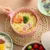 Microwave Ramen Cooker Bowl Set with Chopsticks Noodle Bowl Microwavable Fast Ramen