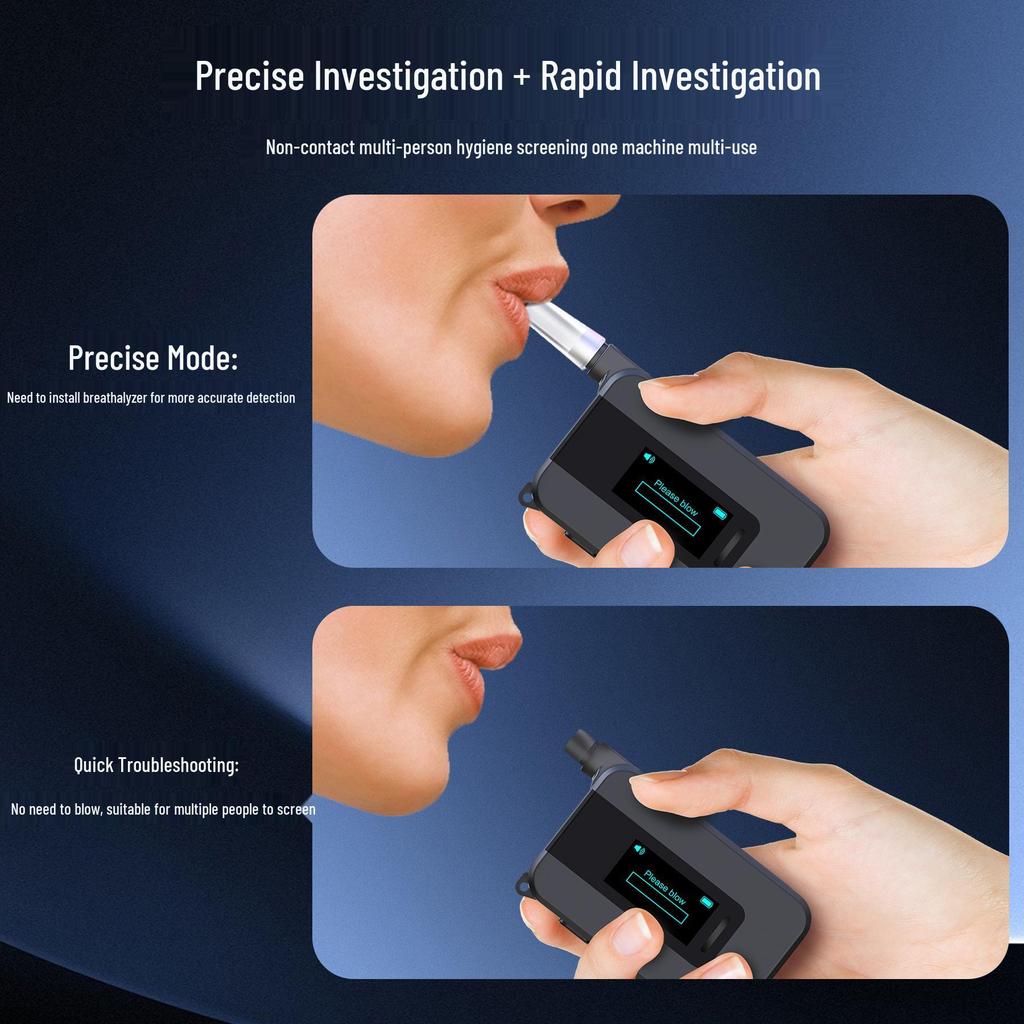 Высокоточный портативный электрохимический алкотестер для профессионального тестирования на алкоголь