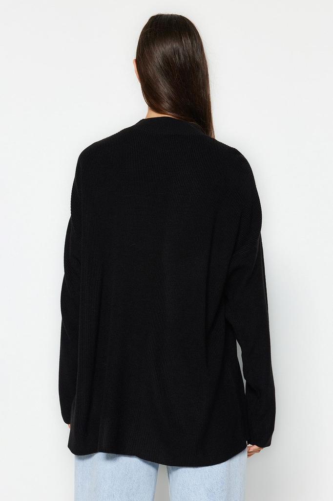 Women's Fashionable Stylish Sweater Mink Wide Fit Window Cut Out Knitwear Sweater