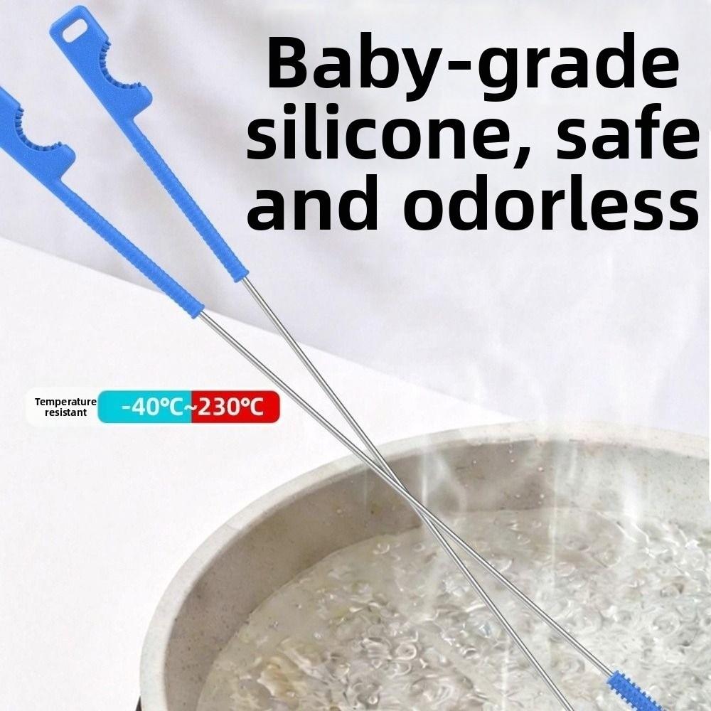 Dual-head Design Silicone Straw Brush Bendable Bottle Brush Extra Long Brush Pacifier