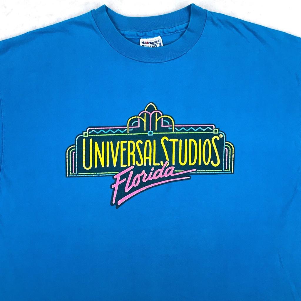 Винтажная футболка UNIVERSAL STUDIOS FLORIDA 90-х годов XL пляжная одинарный шов