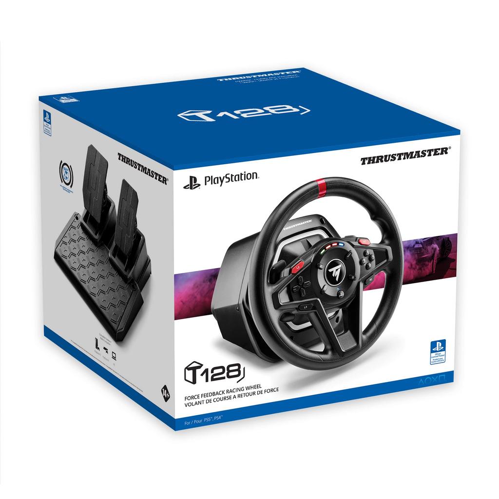 Контроллер рулевого управления Thrustmaster T128 с обратной связью по усилию и магнитной педалью PlayStation PlayStation PC с Gran Turismo [] набор, 5, 4, [Совместимость 7]