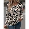 Women's T Shirt Ombre Graphic Abstract Elegant Vintage Stylish Long Sleeve V Neck