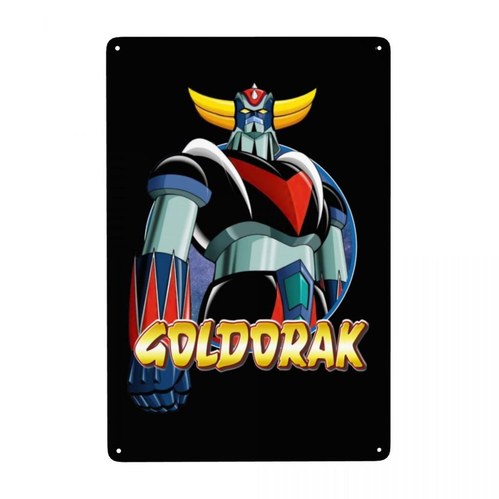 Ретро Голдирак Грендайзер Артарус Металлическая табличка На заказ НЛО Робот Голдраке Жестяные таблички Декор стены ресторана Украшения Искусство