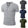 Fashion Men's Slim Fit V Neck T-shirt Muscle Tee Casual Tops Short Sleeve Blouse In Stylish Solid Colors