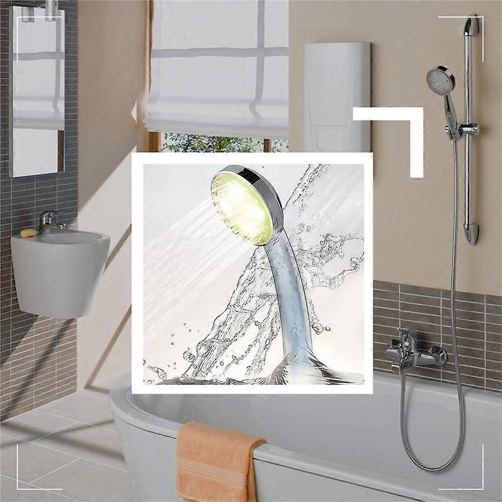 Pommeau de Douche, Douchette Douche Salle de Bain Universelle, 7 LED Couleurs Changement de Couleur Automatique, Haute Pression Economie Deau Protecti