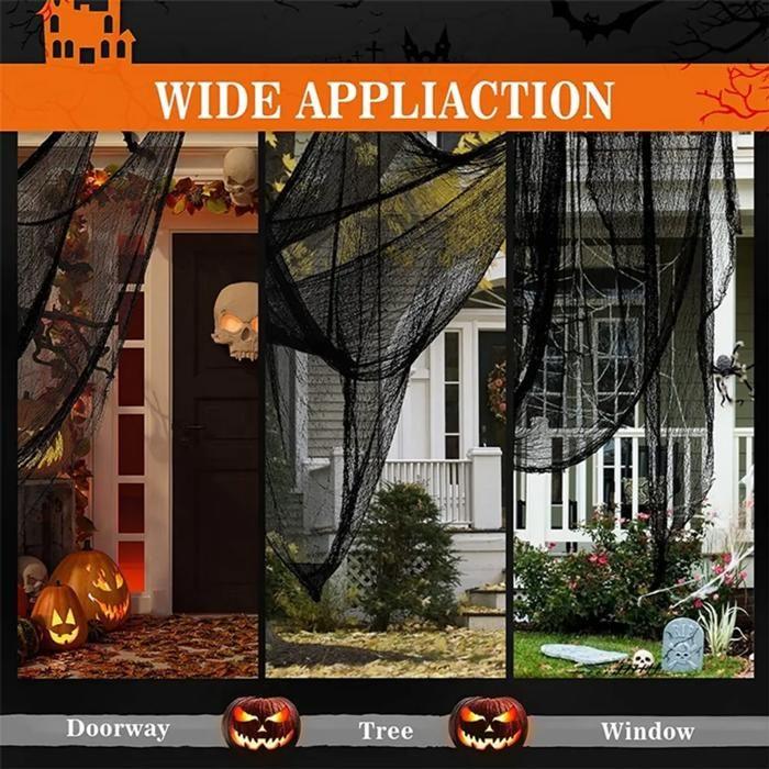 Tissu décoratif - YYV - Halloween - Noir - Coton polyester - 183x76 cm