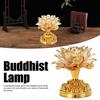D2 Led Colorful Lotus Lantern Buddhist Lamp Buddha Light Buddhist Appliances Night Light Table Bedside Lamp Room Decoration LED