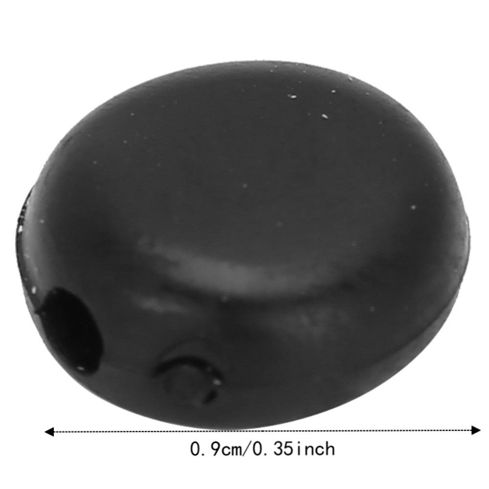 400pcs Black White Color Silicone Toggles Buckle Adjustment Buckle Clip DIY Crafts Supplies