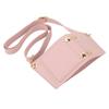 Water Bottle Holder PU Leather Insulation Portable Universal Fit Straw Cup Carrier for Travel Gym Pink