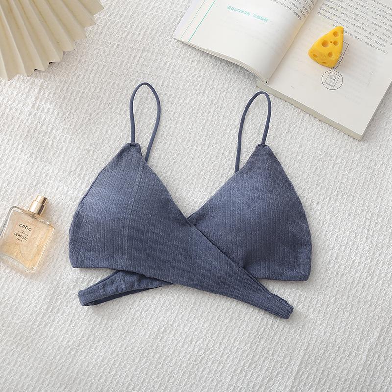 Cross-Back Spaghetti Strap Tube Top with Chest Pads - Sexy Strapless Hollow-Out Base Layer for Women