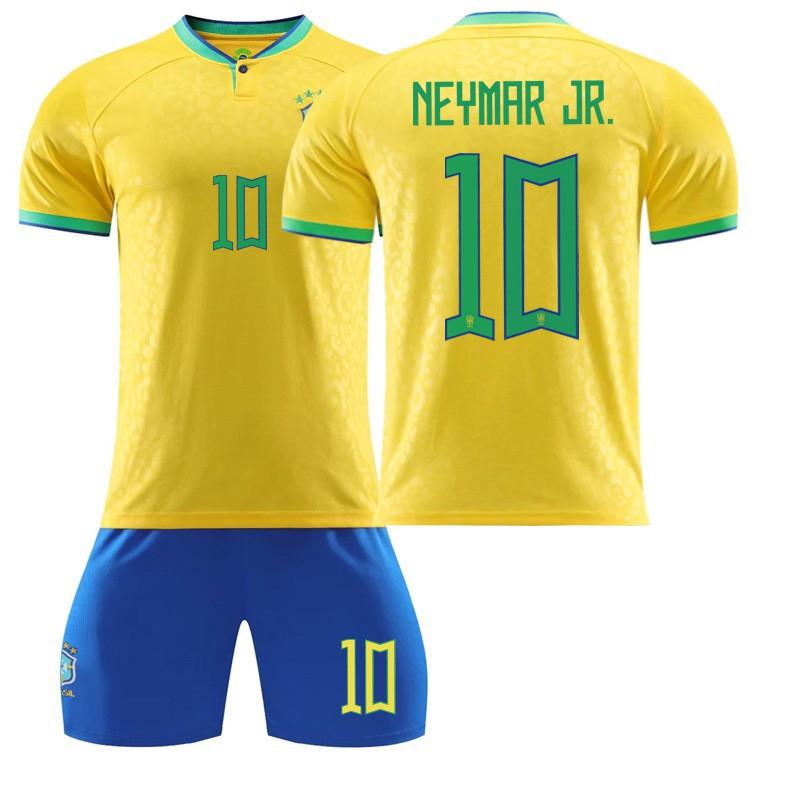 2223 No. 10 Neymar 20 Vinicius 918 Jesus Football Uniforms Fans Home Short Sleeves