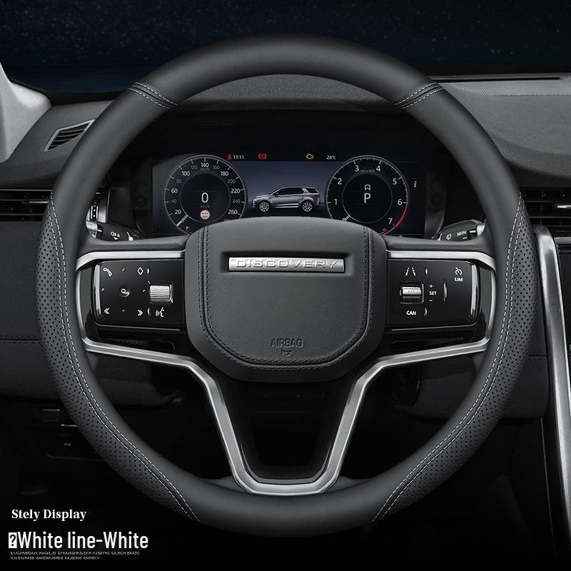 Leather Steering Wheel Cover for Range Rover Sport, Discovery, Freelander, Aurora