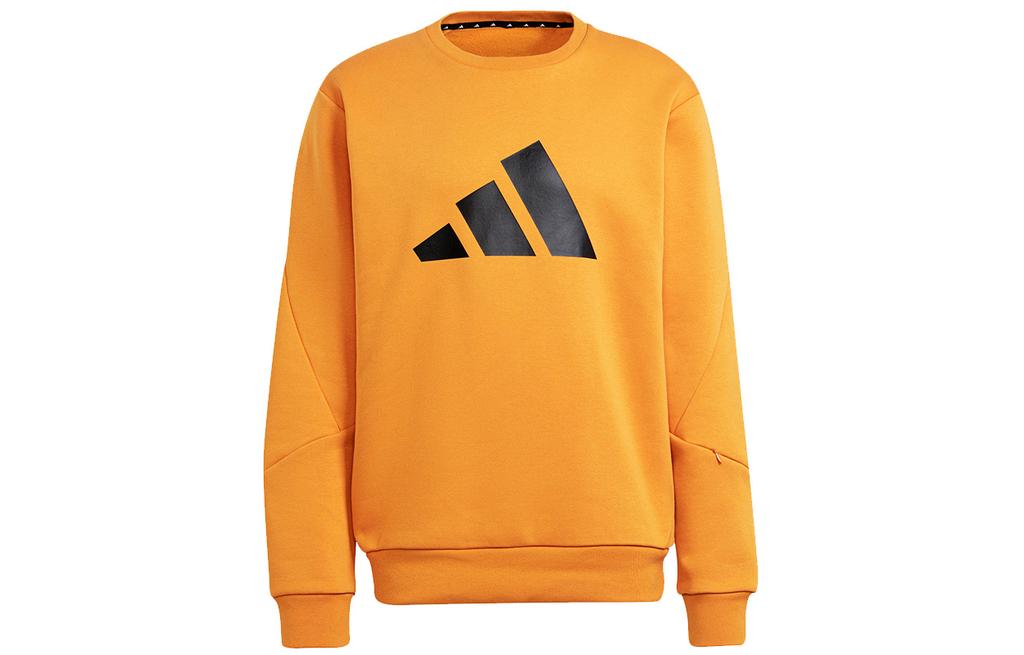 Adidas Sweatshirts Men's Orange Crew Neck Moderate Regular H46508